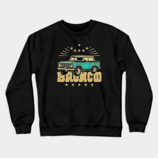 Retro 1987-1991 Ford Bronco w/Tires Crewneck Sweatshirt